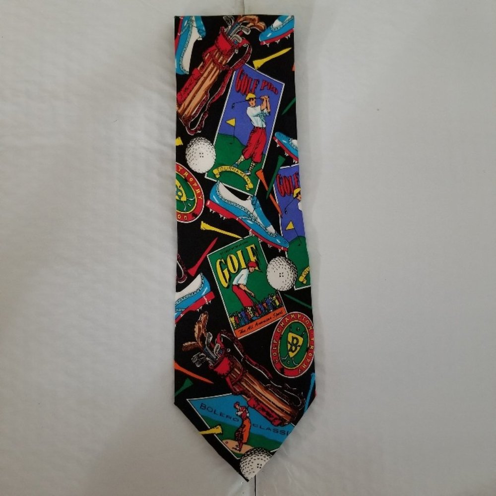 Addiction Men's Multi-Color "Golf" Necktie